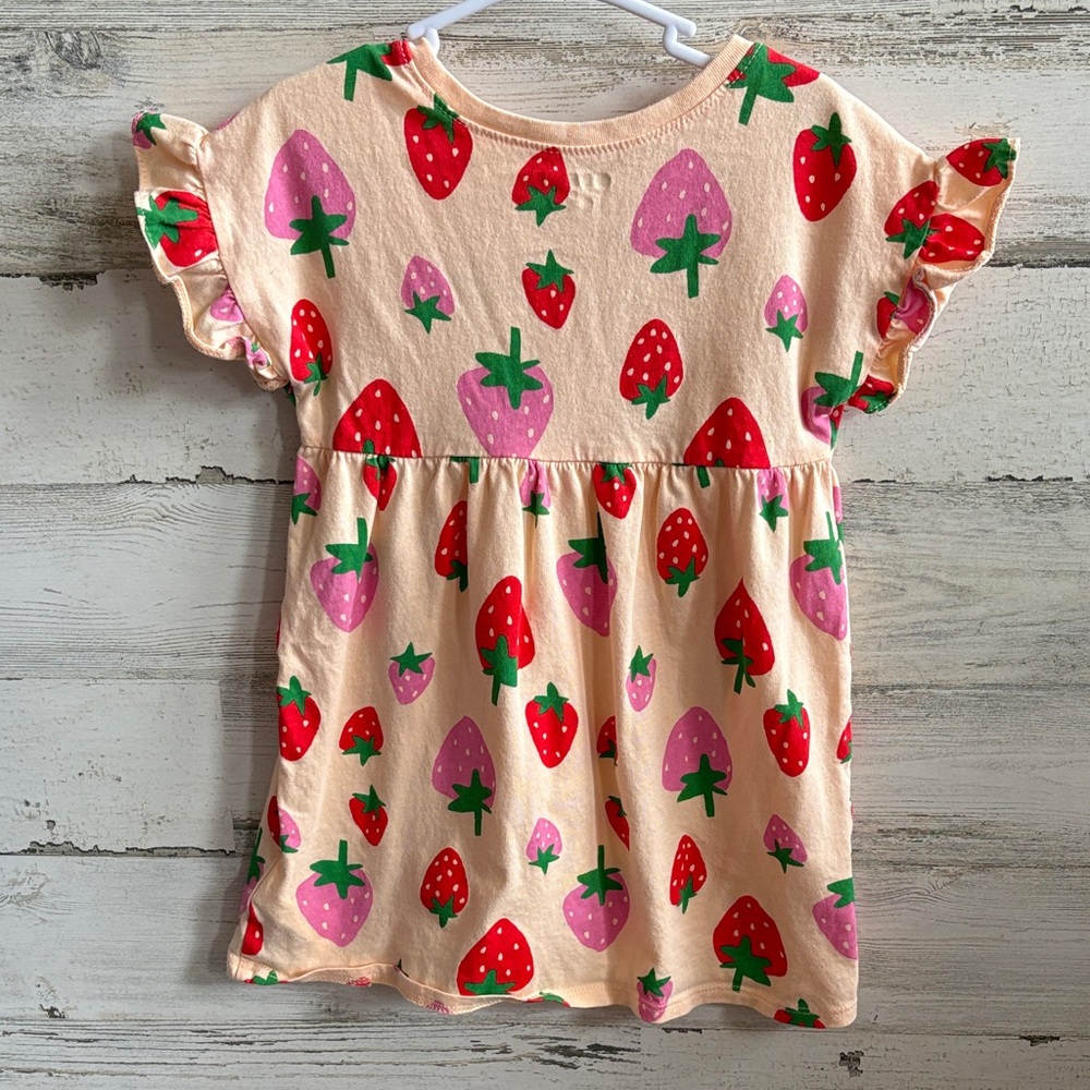 ❤️ PICK 4/$20 Strawberry Print Ruffle Sleeve Dress - Picture 3 of 3